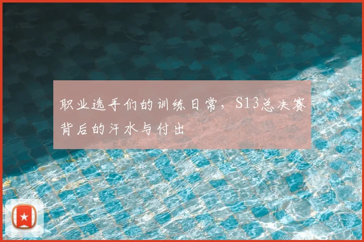 职业选手们的训练日常，S13总决赛背后的汗水与付出